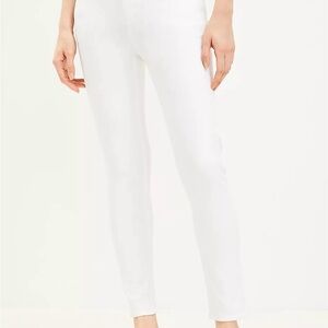 LOFT White High-Rise Slim Jeans